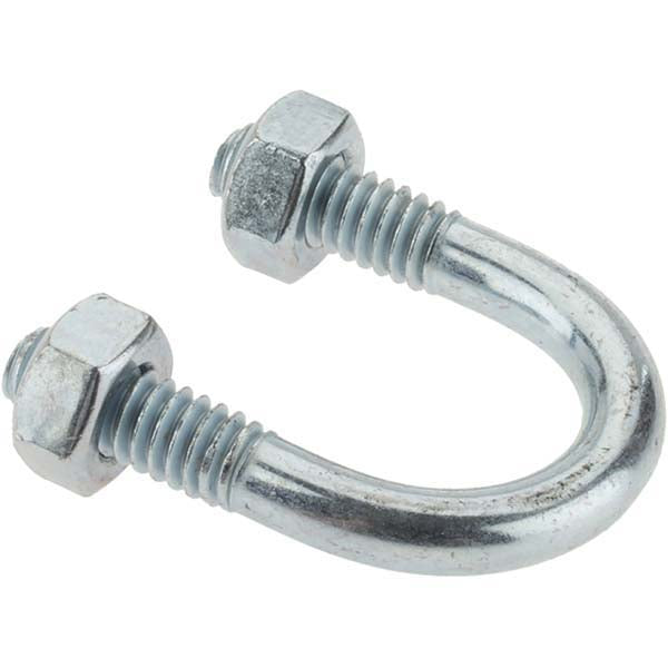 Value Collection 38751 Round U-Bolt Without Mount Plate, 1/4-20 UNC, 5/8" Thread Length, for 3/8" Pipe, Steel