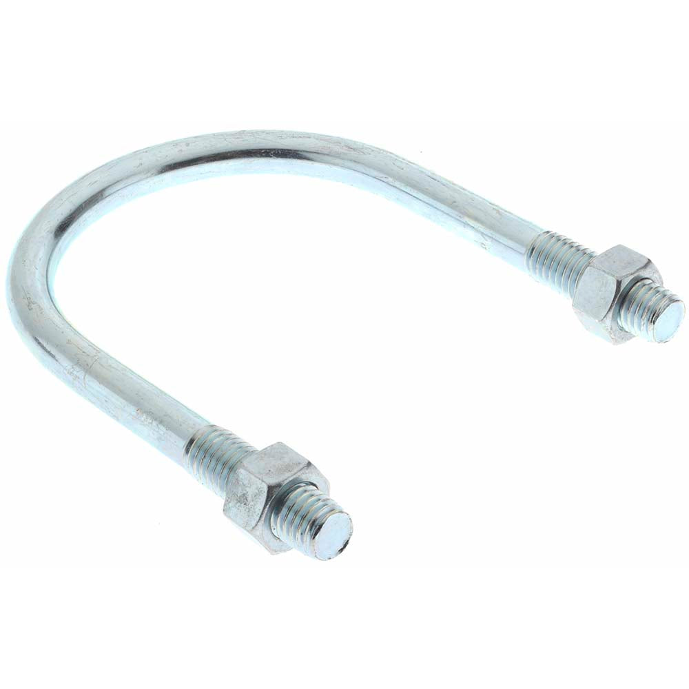 Value Collection 38776 Round U-Bolt Without Mount Plate, 1/2-13 UNC, 1-1/2" Thread Length, for 3" Pipe, Steel