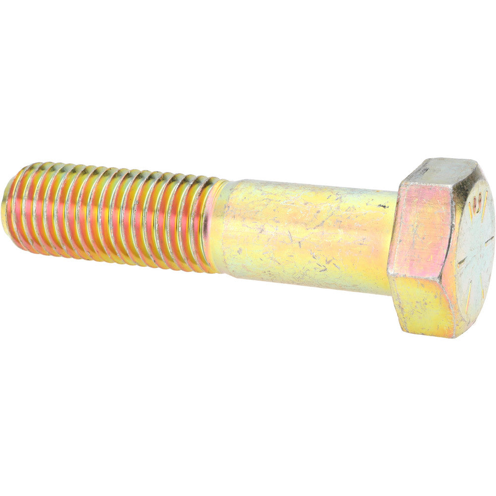 Fasteners 39234 Hex Head Cap Screw 1-1/8 - 7 x 5", Grade 8 Steel, Zinc Yellow Dichromate Finish