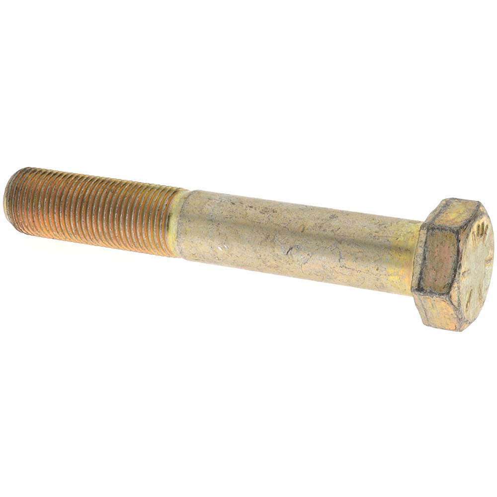 Value Collection MP39457 Hex Head Cap Screw 5/8-18 x 4", Grade 8 Steel, Zinc Yellow Dichromate Finish