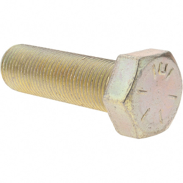 Value Collection MP39449 Hex Head Cap Screw 5/8-18 x 2", Grade 8 Steel, Zinc Yellow Dichromate Finish