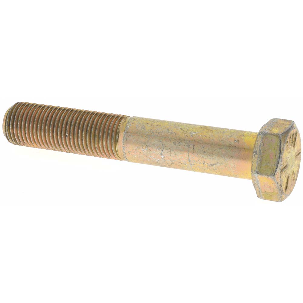 Value Collection MP39412 Hex Head Cap Screw 1/2-20 x 3", Grade 8 Steel, Zinc Yellow Dichromate Finish