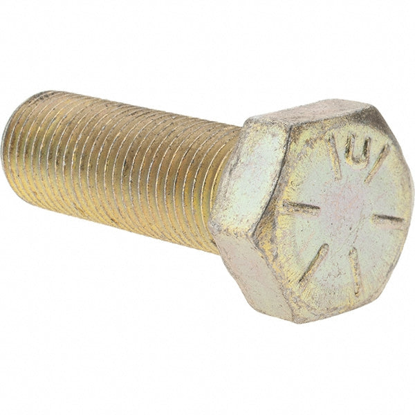 Value Collection MP39406 Hex Head Cap Screw 1/2-20 x 1-1/2", Grade 8 Steel, Zinc Yellow Dichromate Finish