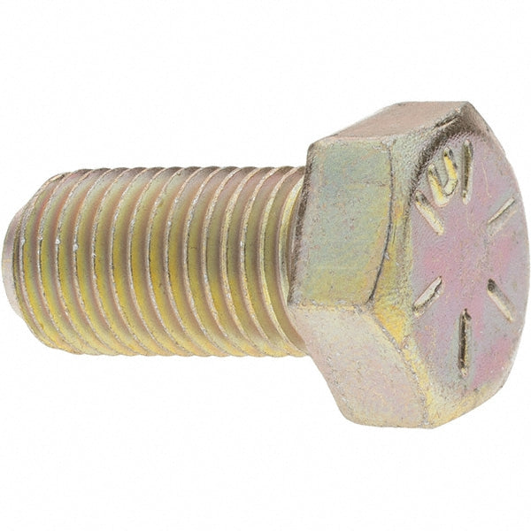 Value Collection MP39352 Hex Head Cap Screw 3/8-24 x 3/4", Grade 8 Steel, Zinc Yellow Dichromate Finish