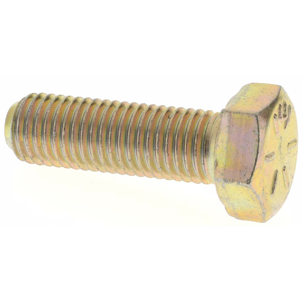 Value Collection MP39329 Hex Head Cap Screw 5/16-24 x 1", Grade 8 Steel, Zinc Yellow Dichromate Finish