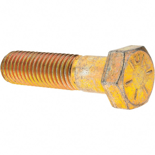 Value Collection MP39151 Hex Head Cap Screw 5/8-11 x 2-1/2", Grade 8 Steel, Zinc Yellow Dichromate Finish