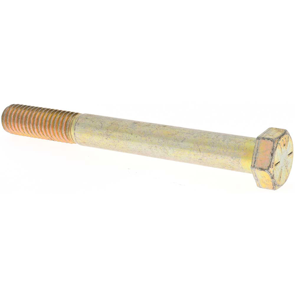 Value Collection MP39117 Hex Head Cap Screw 1/2-13 x 4-1/2", Grade 8 Steel, Zinc Yellow Dichromate Finish