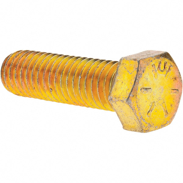 Value Collection MP39081 Hex Head Cap Screw 7/16-14 x 1-1/2", Grade 8 Steel, Zinc Yellow Dichromate Finish