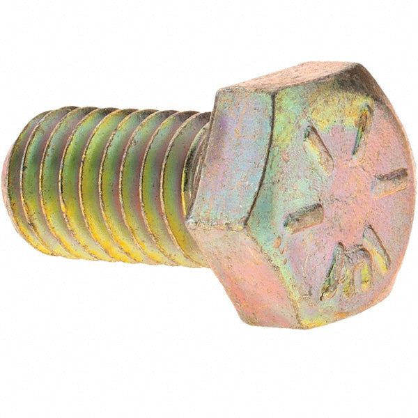 Value Collection MP39052 Hex Head Cap Screw 3/8-16 x 3/4", Grade 8 Steel, Zinc Yellow Dichromate Finish