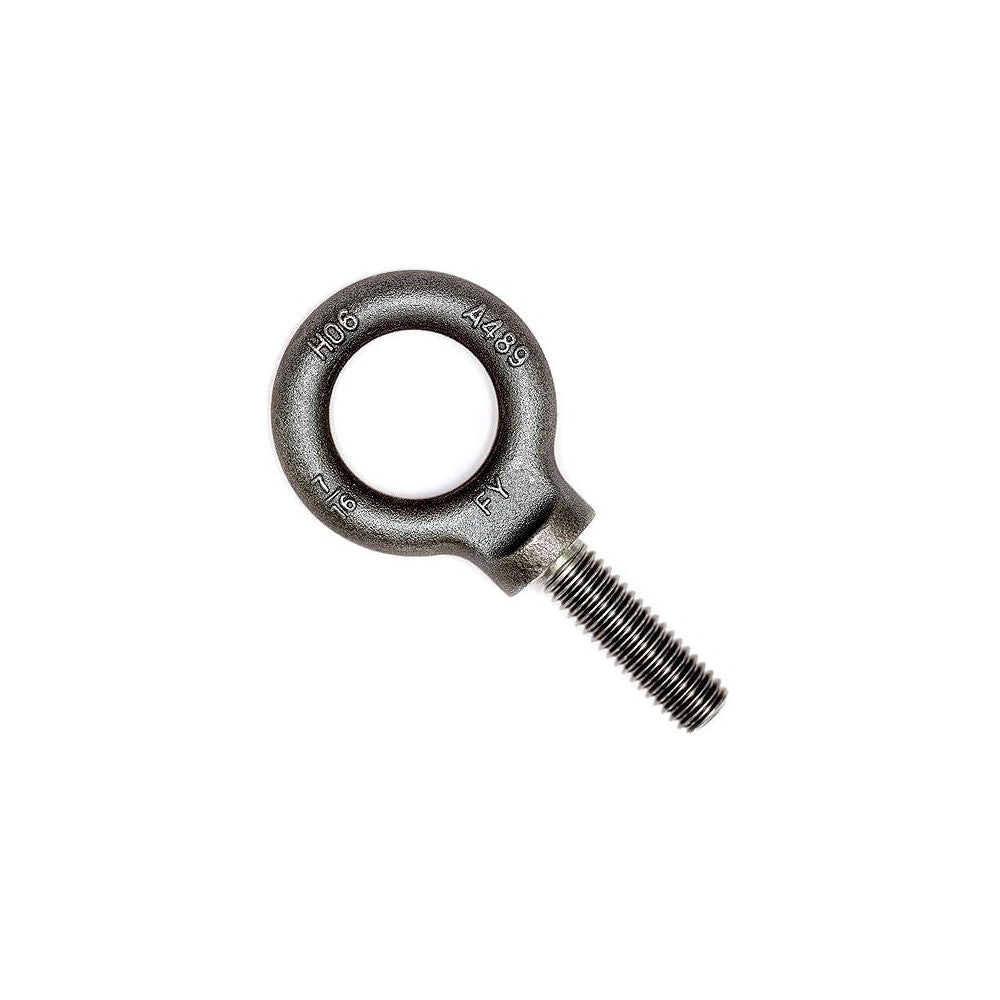 Value Collection KP73036 Fixed Lifting Eye Bolt With Shoulder, 1,800 lb Capacity, 7/16-14 Thread, Grade 1030 Steel