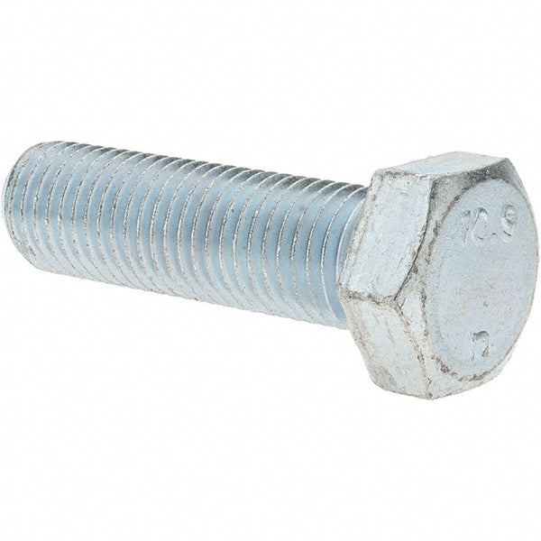 Value Collection C90448 Hex Head Cap Screw M16 x 2.00 x 55 mm, Grade 10.9 Steel, Zinc-Plated