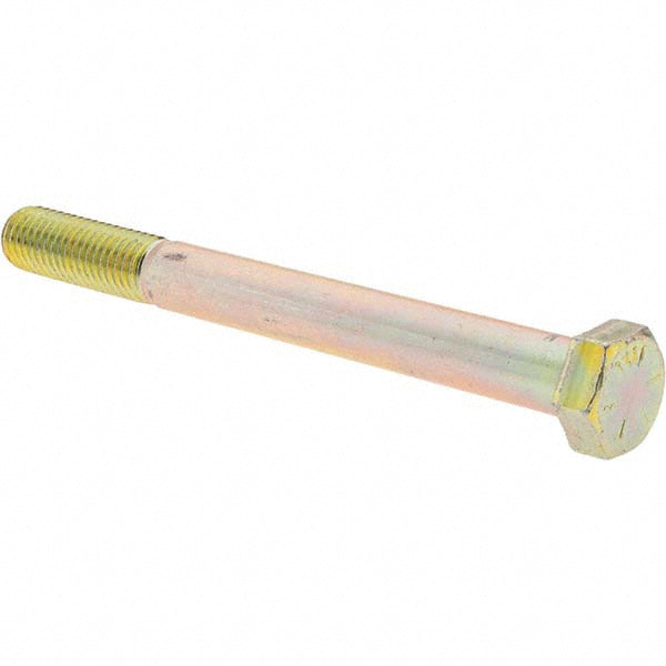 Fasteners C704434 Hex Head Cap Screw 5/8-11 x 6-1/2", Grade 8 Steel, Zinc Yellow Dichromate Finish