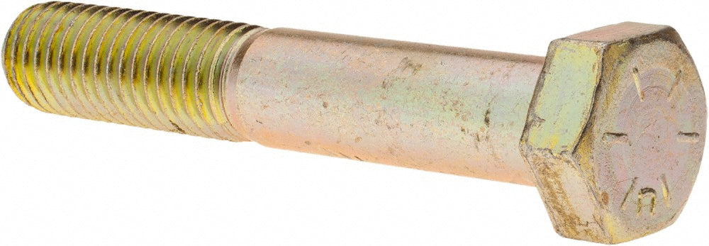 Fasteners C704422 Hex Head Cap Screw 5/8-11 x 3-3/4", Grade 8 Steel, Zinc Yellow Dichromate Finish