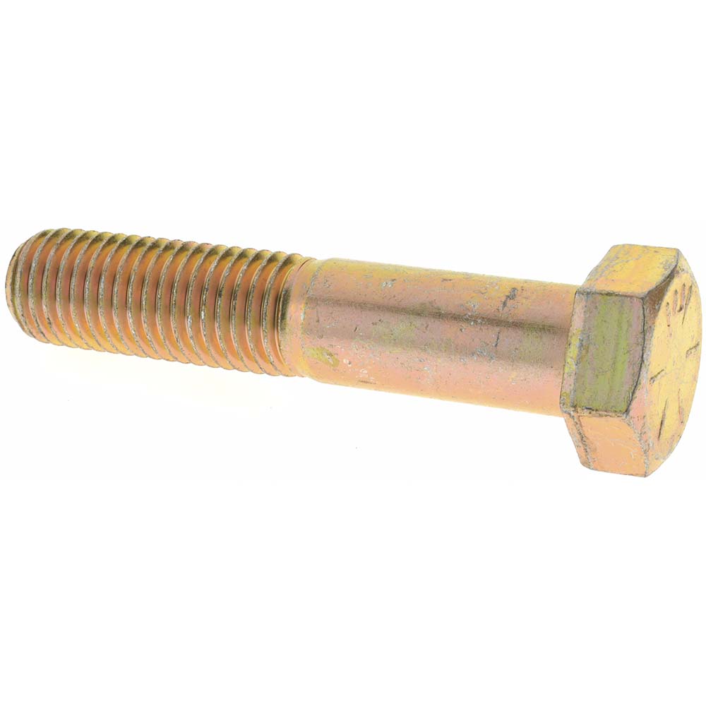 Value Collection C704522 Hex Head Cap Screw 3/4-10 x 3-3/4", Grade 8 Steel, Zinc Yellow Dichromate Finish