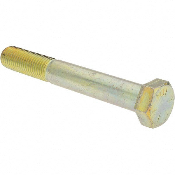 Value Collection C704630 Hex Head Cap Screw 7/8-9 x 6-1/2", Grade 8 Steel, Zinc Yellow Dichromate Finish