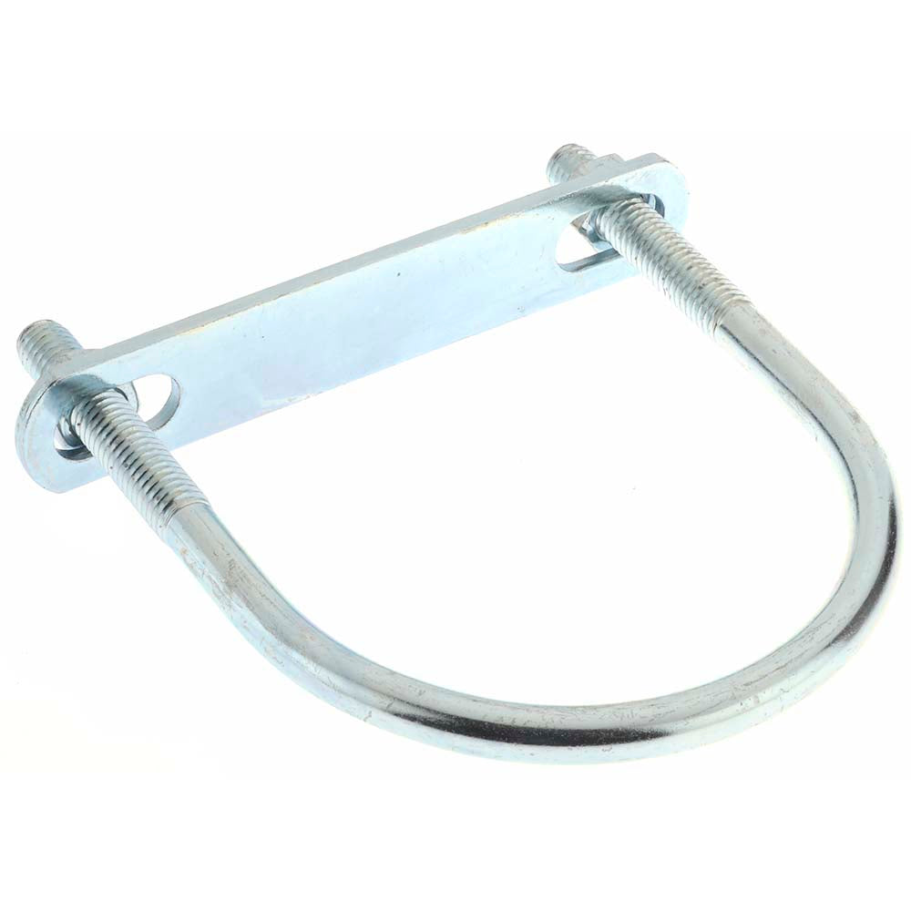Value Collection C95608 Round U-Bolt Without Mount Plate, 3/8-16 UNC, 2" Thread Length, for 3" Pipe, Steel