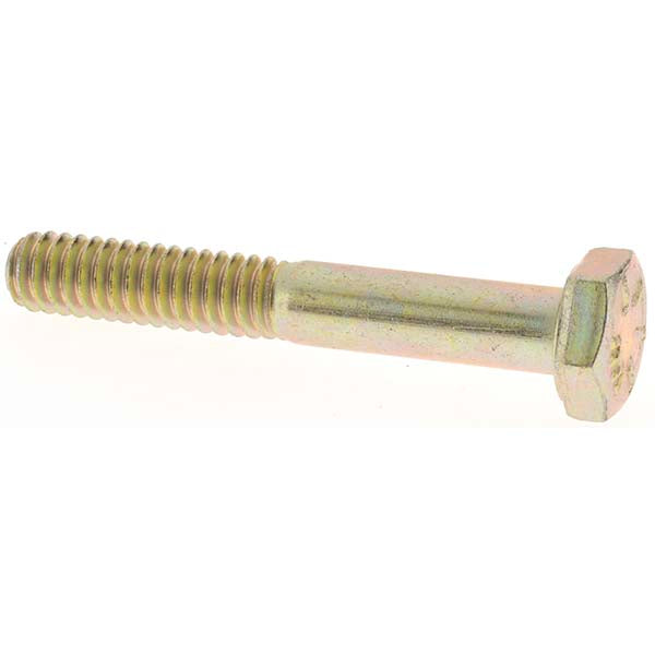 Value Collection MP39007 Hex Head Cap Screw 1/4-20 x 1-3/4", Grade 8 Steel, Zinc Yellow Dichromate Finish