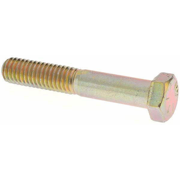 Value Collection MP39059 Hex Head Cap Screw 3/8-16 x 2-1/4", Grade 8 Steel, Zinc Yellow Dichromate Finish