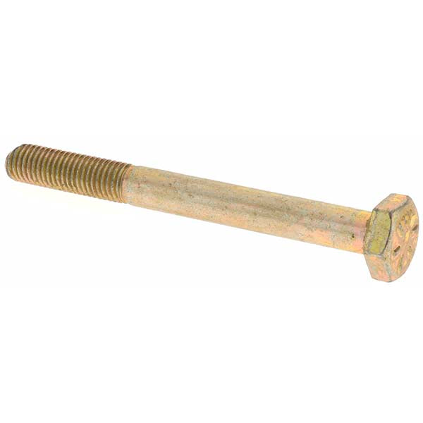 Value Collection MP39310 Hex Head Cap Screw 1/4-28 x 2-1/2", Grade 8 Steel, Zinc Yellow Dichromate Finish