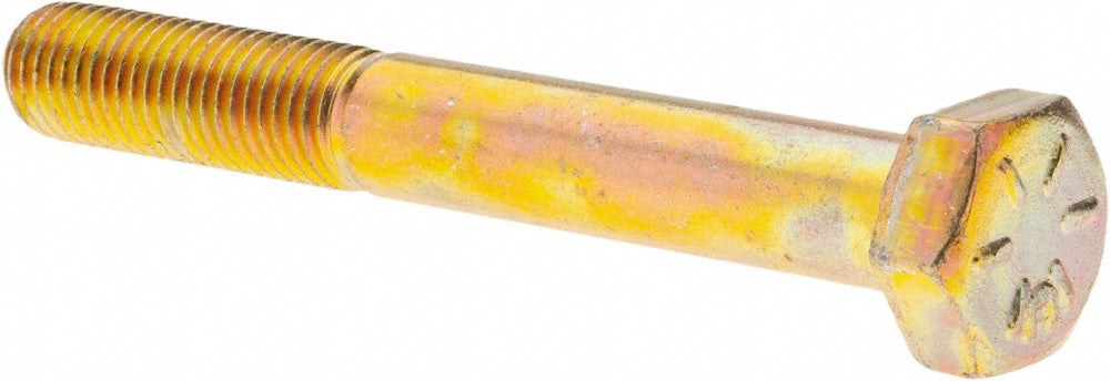 Value Collection MP39335 Hex Head Cap Screw 5/16-24 x 2-1/2", Grade 8 Steel, Zinc Yellow Dichromate Finish
