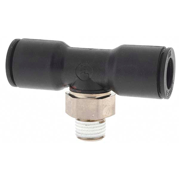 Parker C29893 Push-to-Connect Tube Fitting Male Branch Tee, 1/4" Thread, 1/2" OD