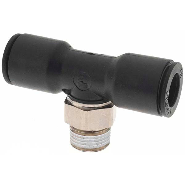 Parker KP23855 Push-To-Connect Tube Fitting Male Branch Tee, 3/8" Thread, 1/2" OD