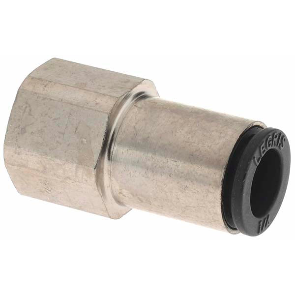 Parker KP23859 Push-To-Connect Tube Fitting Connector, Straight, 1/8" Thread, 1/4" OD