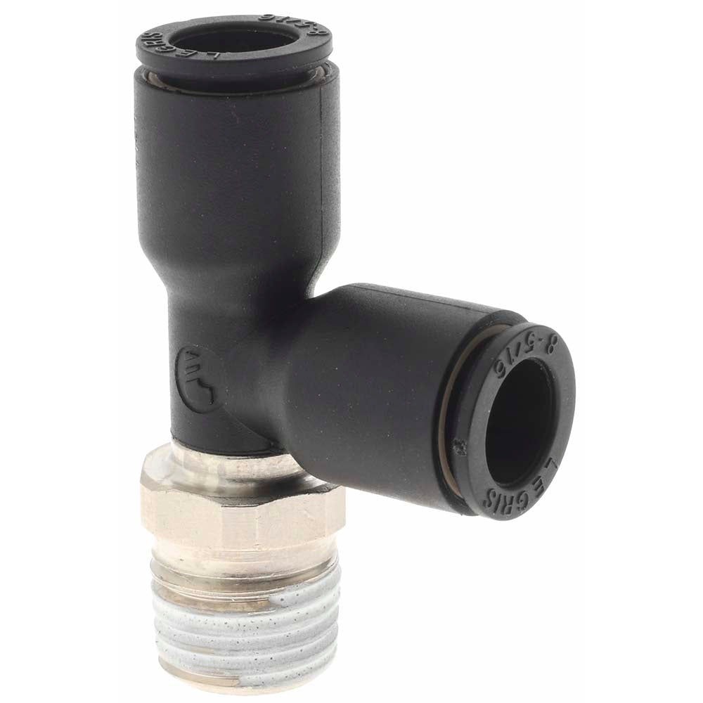 Parker KP23959 Push-To-Connect Tube Fitting Male Run Tee, 1/4" Thread, 5/16" OD
