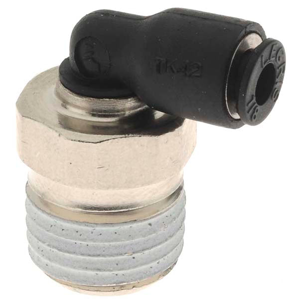 Parker KP23966 Push-To-Connect Tube Fitting Male Elbow, 1/4" Thread, 1/8" OD