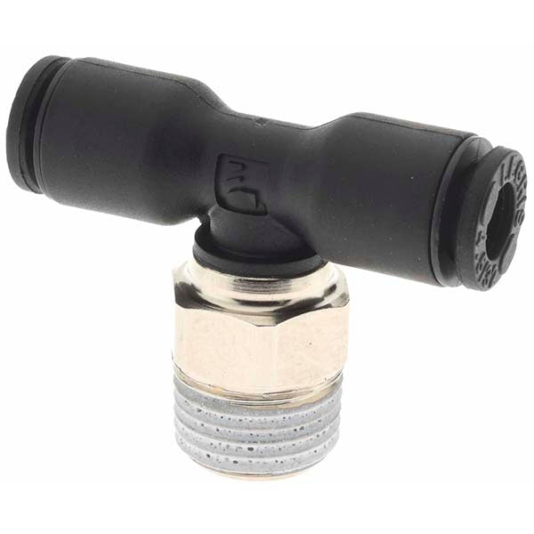 Parker KP23996 Push-To-Connect Tube to Male BSPT Tube Fitting Male Branch Tee, 1/8" Thread, 5/32" OD