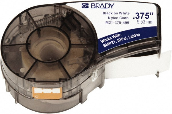 Brady 110893 Label Maker Label White, Flexible Nylon, 3/8" OAW