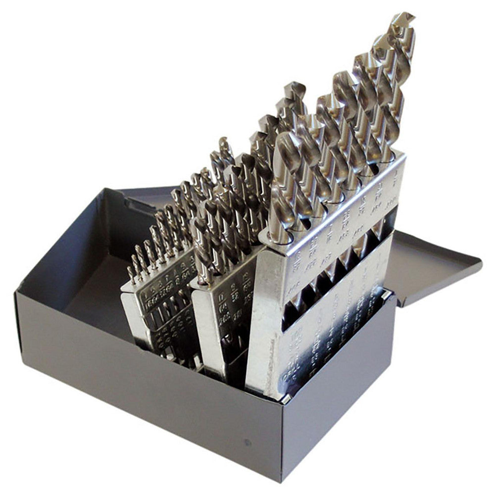 Chicago-Latrobe 69876 Drill Bit Set Jobber Length Drill Bits, 29 Pc, 118 °, High Speed Steel