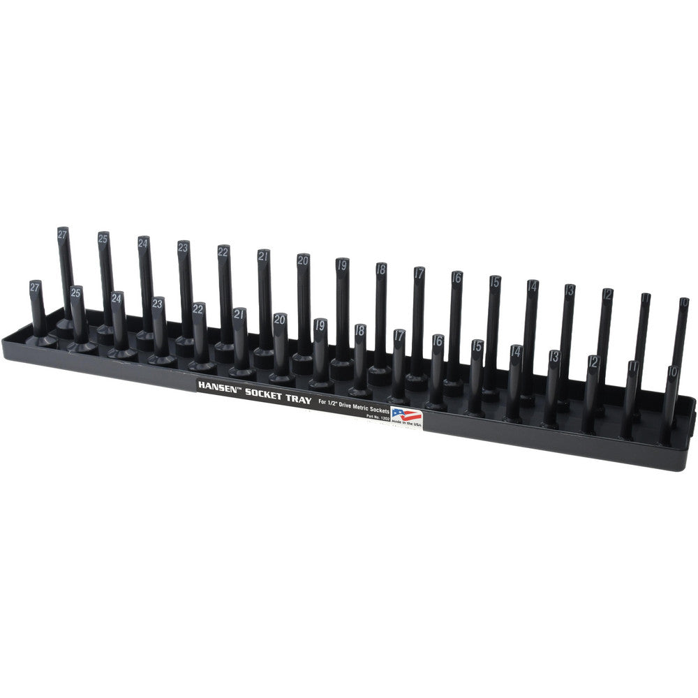 Hansen Global, Inc. 1202 34 Piece Capacity Deep & Shallow Metric Socket Tray