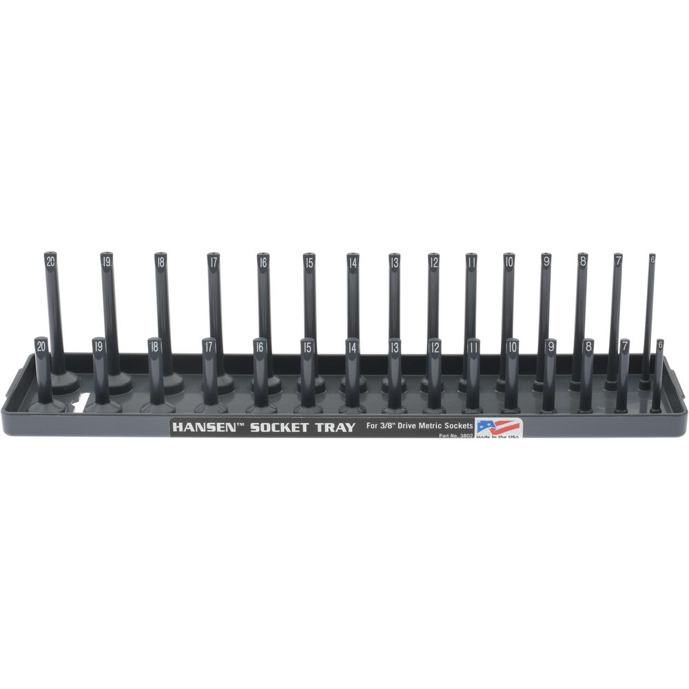 Hansen Global, Inc. 3802 30 Piece Capacity Deep & Shallow Metric Socket Tray