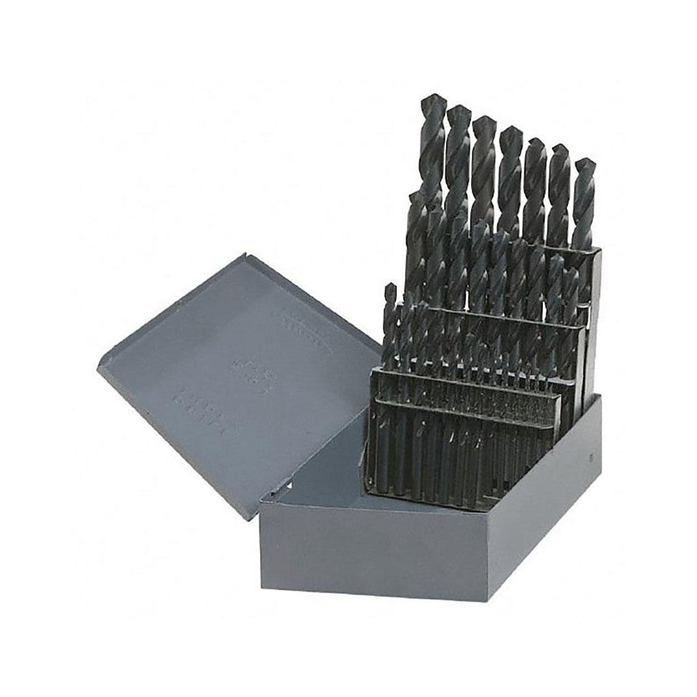 Chicago-Latrobe 45640 Drill Bit Set Jobber Length Drill Bits, 29 Pc, 135 °, High Speed Steel