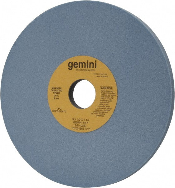Norton 66253246870 Surface Grinding Wheel 8" Dia, 1/2" Thick, 1-1/4" Hole, 80 Grit, K Hardness