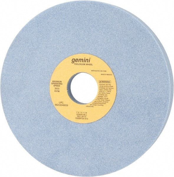 Norton 66253246839 Surface Grinding Wheel 7" Dia, 1" Thick, 1-1/4" Hole, 60 Grit, J Hardness