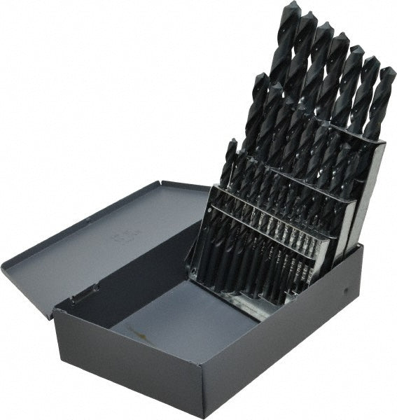 Chicago-Latrobe 57714 Drill Bit Set Jobber Length Drill Bits, 29 Pc, 118 °, High Speed Steel