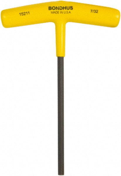 Bondhus 15212 Hex Key 1/4" Hex, Hex End, T-Handle Cushion Grip