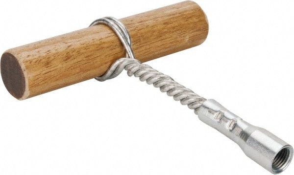 Schaefer Brush 30599 6-1/2" Long, 1/4" NPT Male, Galvanized Steel T-Bar Brush Handle