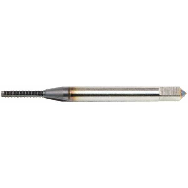 OSG 1024908 Straight Flute Tap #10-24 UNC, 4 Flute, Plug Chamfer, 2B Class of Fit, High-Speed Steel, TiCN Finish