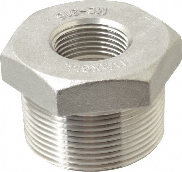Merit Brass K614-2412 Pipe Bushing 1-1/2 x 3/4", 316 Stainless Steel