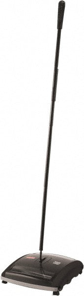 Rubbermaid FG421388BLA Executive Series 7.5" Dual-Action Bristle Mechanical Sweeper, Cordless, Black, Collects Dust, Dirt, & Debris from Hard Floors & Carpet