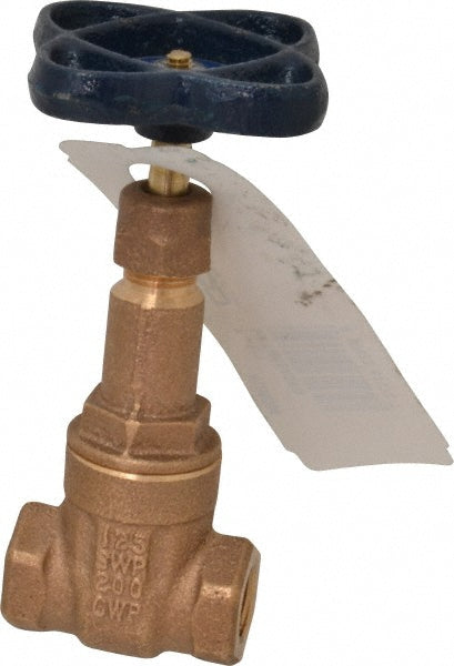 NIBCO NL05004 Gate Valve Rising Stem, 1/4" Pipe, Threaded, Bronze