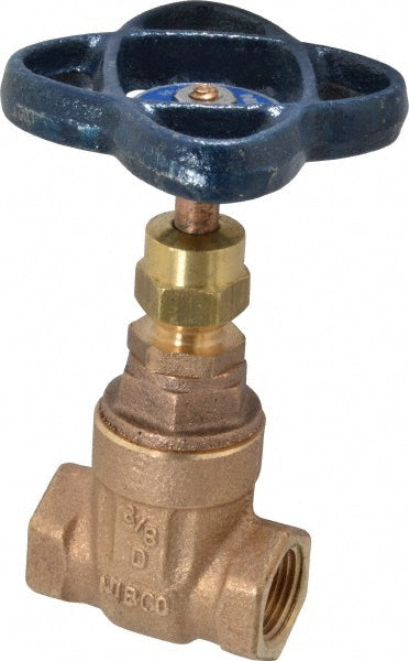 NIBCO NL0J005 Gate Valve Non-Rising Stem, 3/8" Pipe, Threaded, Bronze