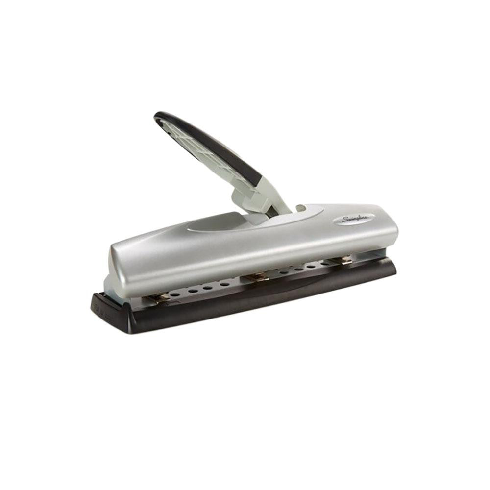 Swingline SWI74030 LIGHT-TOUCH 2 OR 3HOLE PAPER PUNCH 9/32"DIAMETER HOLE 20SHEET BLACK/SILVER