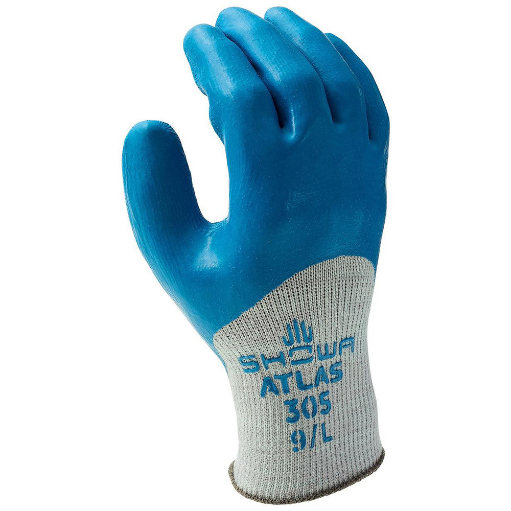 SHOWA 305XL-10 Work & General Purpose Gloves Glove Type General Purpose Lining Material Cotton/Polyester Back Material Cotton Cuff Style Knit Primary Material Cotton & Cotton Blend Natural Rubber Coating Material Rubber