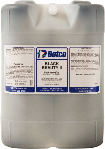Detco 0133-C05 Black Beauty II, 5 Gal Cube, Black Floor Sealer