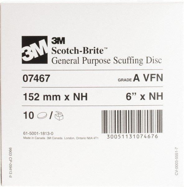 3M 7000120838 Deburring Disc 6" Dia,