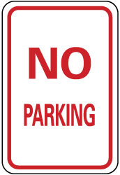 AccuformNMC TM1J Tow Away Sign Rectangle, "No Parking"